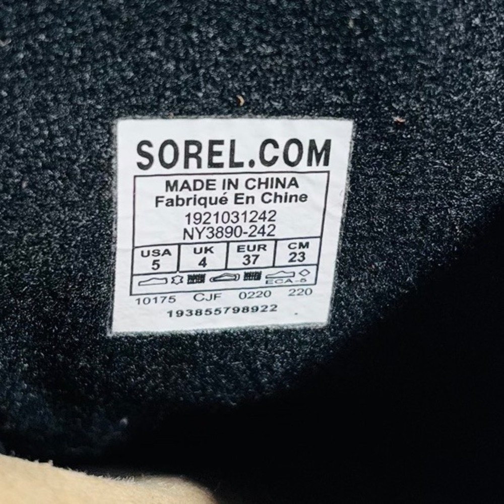 Sorel Joan Of Arctic Suede Hidden Wedge II Zip‎ Ash Brown Women's Size 5 - Picture 7 of 8